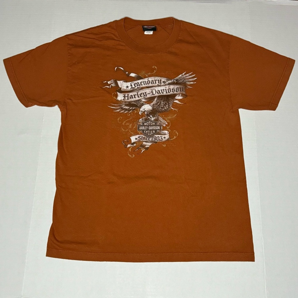 HARLEY DAVIDSON BARTELS’ LOS ANGELES, CA ORANGE GRAPHIC T-SHIRT